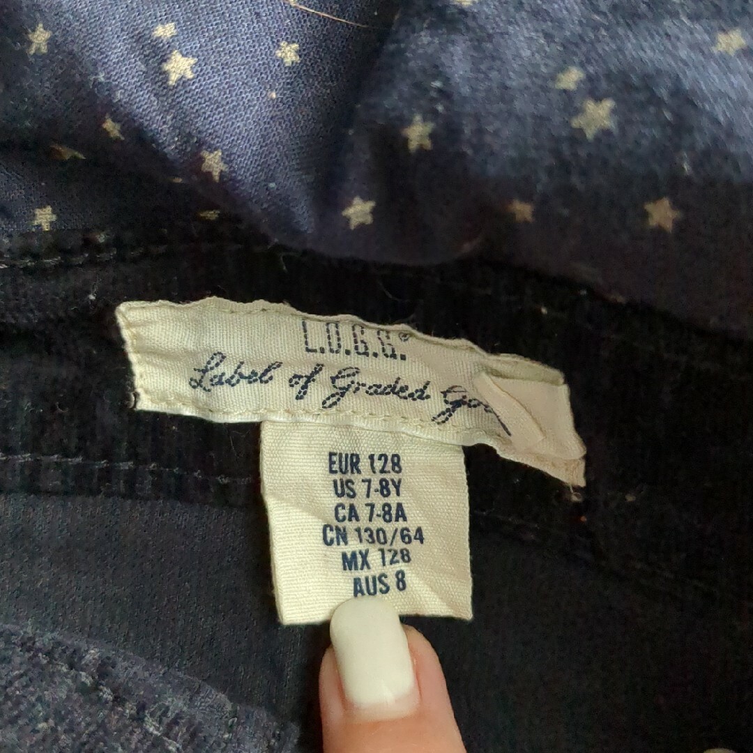 H&M(エイチアンドエム)のH&Mサロペットスカート128 キッズ/ベビー/マタニティのキッズ服女の子用(90cm~)(スカート)の商品写真