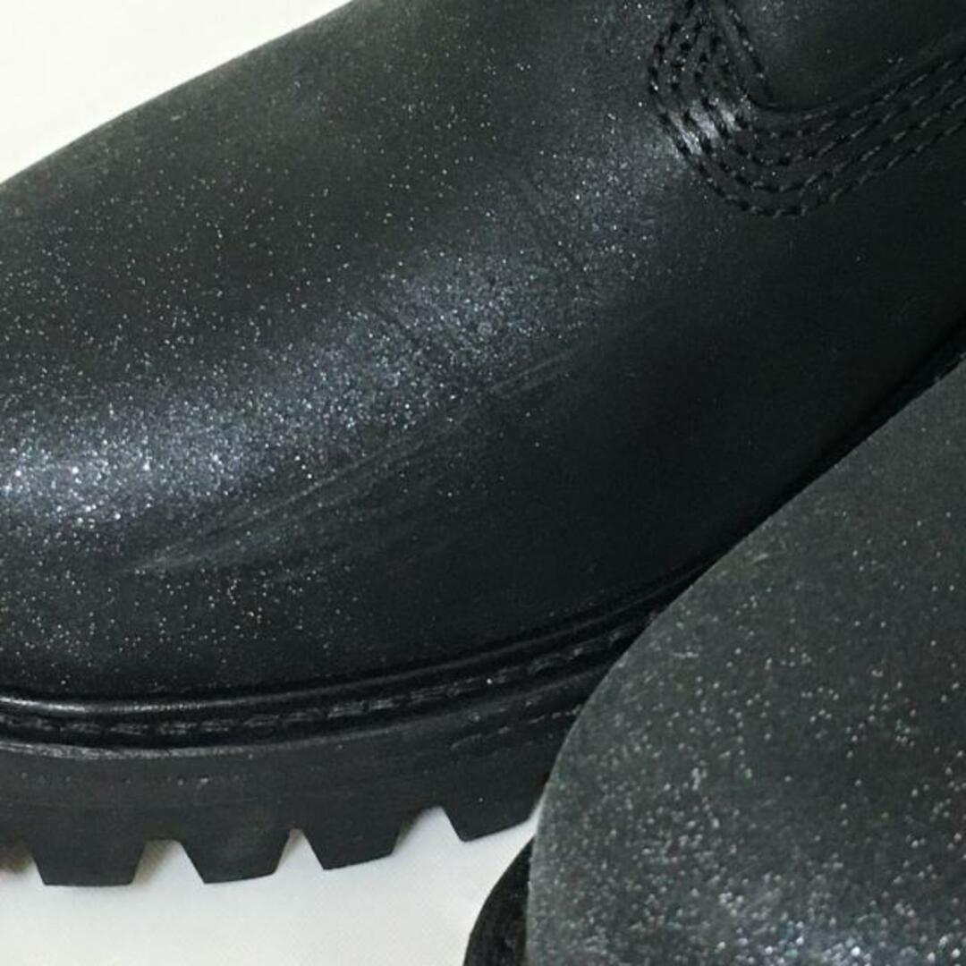 JIMMY CHOO(ジミーチュウ)のJIMMY CHOO(ジミーチュウ) ショートブーツ 5.5W レディース - 黒 ×Timberland/ラメ ヌバック×レザー レディースの靴/シューズ(ブーツ)の商品写真