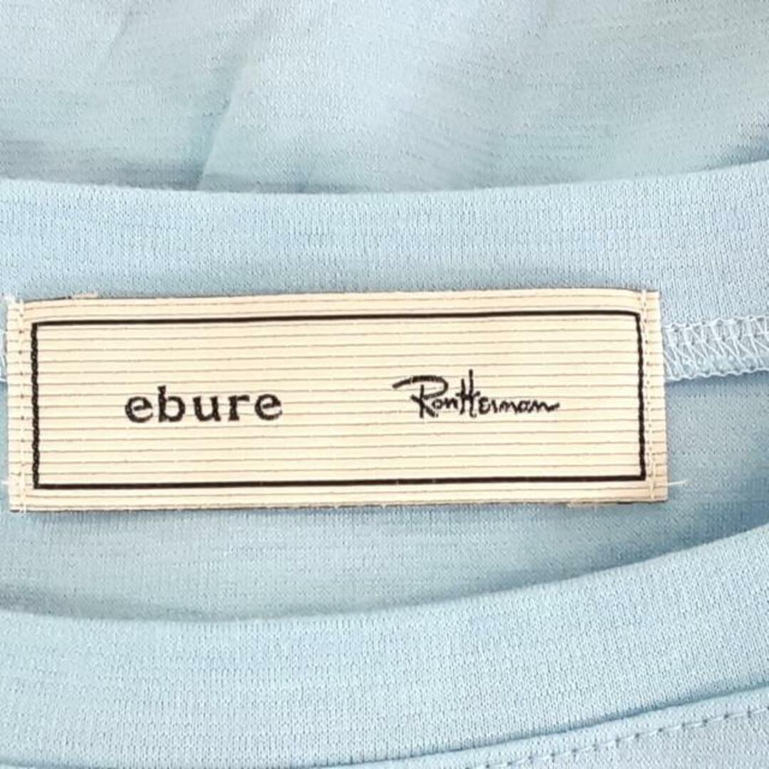 ebure(エブール) 半袖Tシャツ サイズ38 M レディース美品  - ライトブルー クルーネック/Ron Herman レディースのトップス(Tシャツ(半袖/袖なし))の商品写真