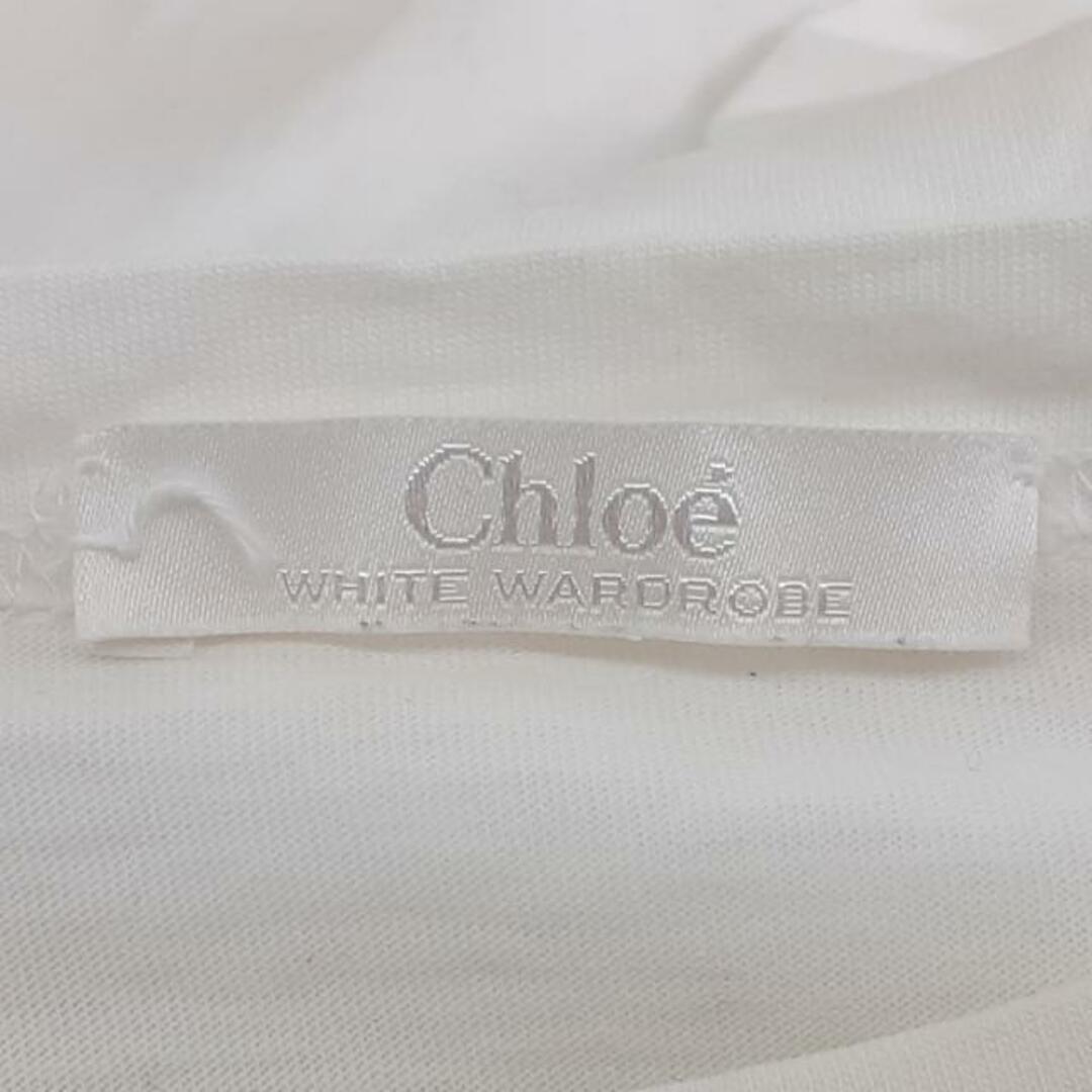 Chloe(クロエ)のChloe(クロエ) 半袖カットソー サイズXS レディース美品  - 白 クルーネック レディースのトップス(カットソー(半袖/袖なし))の商品写真