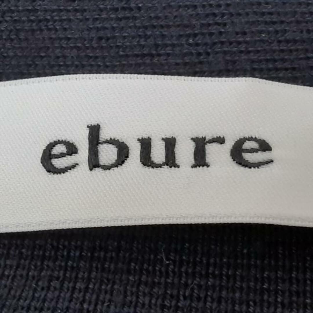 ebure(エブール) 長袖カットソー レディース美品  - ネイビー Vネック レディースのトップス(カットソー(長袖/七分))の商品写真