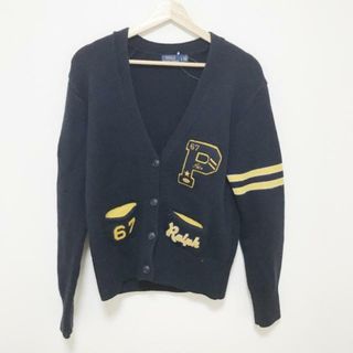 ポロラルフローレン(POLO RALPH LAUREN)のPOLObyRalphLauren(ポロラルフローレン) カーディガン レディース - ダークネイビー×ダークイエロー×アイボリー 長袖(カーディガン)