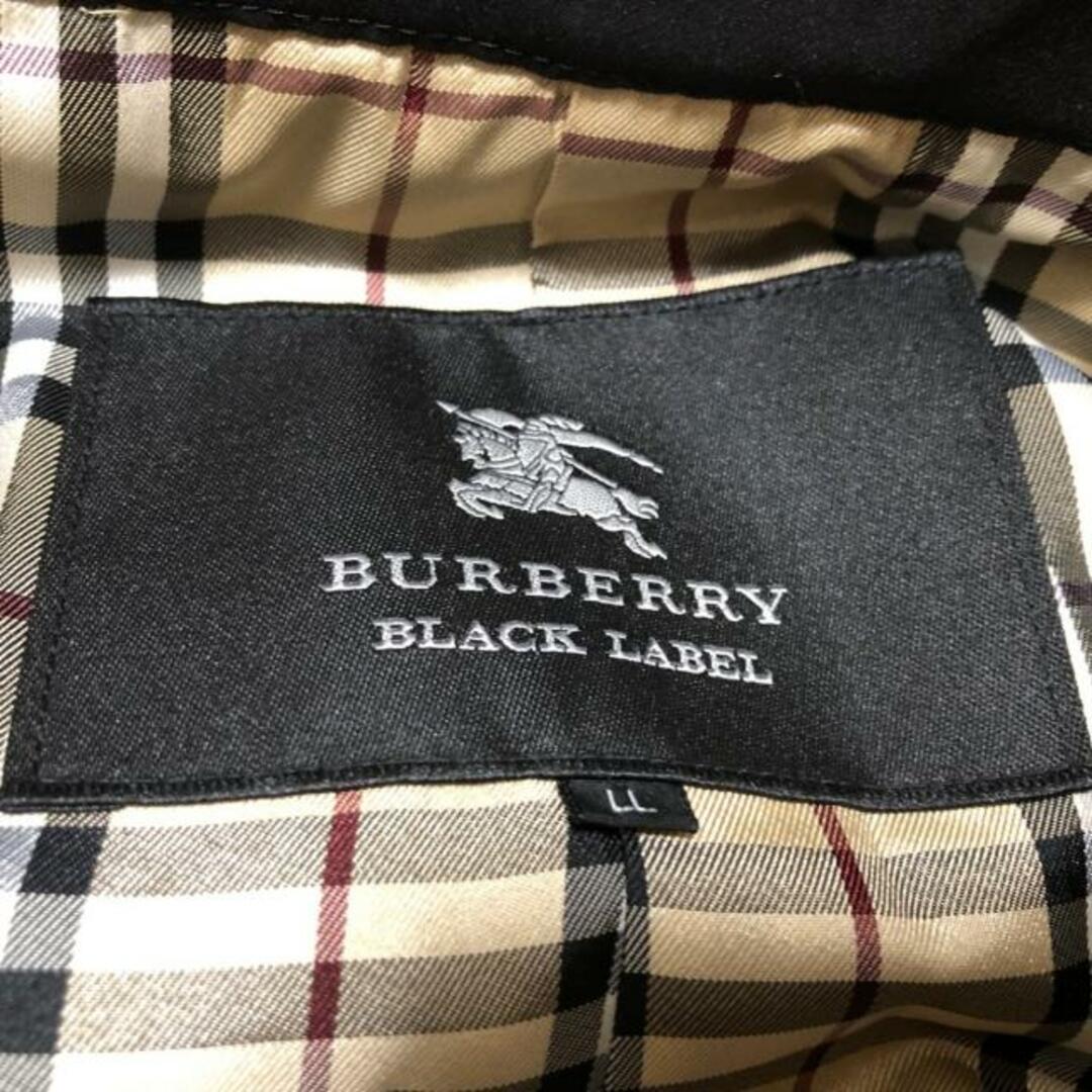 BURBERRY BLACK LABEL(バーバリーブラックレーベル)のBurberry Black Label(バーバリーブラックレーベル) トレンチコート サイズLL メンズ - 黒 長袖/秋/春 メンズのジャケット/アウター(トレンチコート)の商品写真