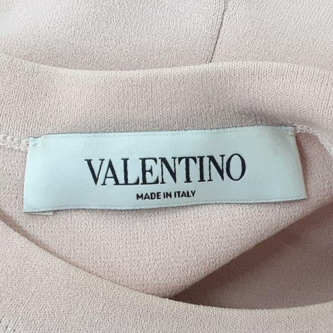 VALENTINO(ヴァレンティノ)のVALENTINO(バレンチノ) 長袖カットソー レディース - ライトピンク クルーネック/レース レディースのトップス(カットソー(長袖/七分))の商品写真