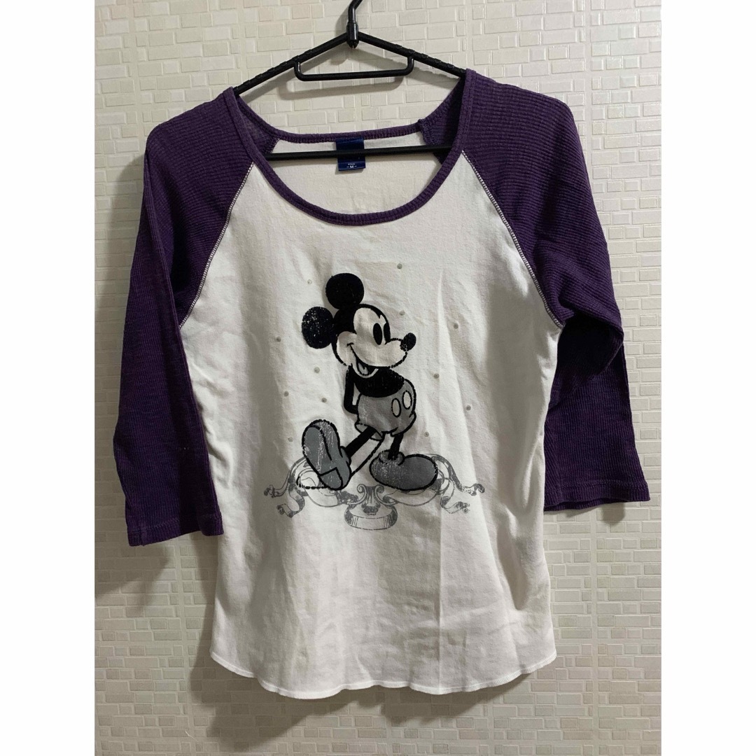 Disney(ディズニー)のミッキーラグランTシャツ☆ レディースのトップス(Tシャツ(半袖/袖なし))の商品写真