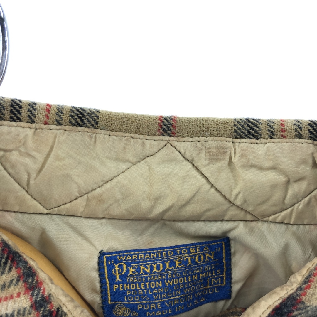 PENDLETON(ペンドルトン)の古着 70年代 ペンドルトン PENDLETON チェック柄 長袖 ウールシャツ USA製 メンズM ヴィンテージ /eaa385321 メンズのトップス(シャツ)の商品写真