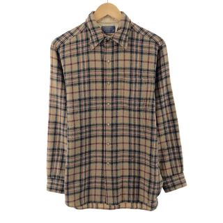 ペンドルトン(PENDLETON)の古着 70年代 ペンドルトン PENDLETON チェック柄 長袖 ウールシャツ USA製 メンズM ヴィンテージ /eaa385321(シャツ)