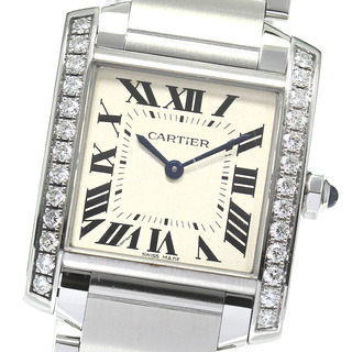 カルティエ(Cartier)のカルティエ CARTIER W4TA0009 タンクフランセーズMM サイドダイヤ クォーツ ボーイズ _810578(腕時計(アナログ))