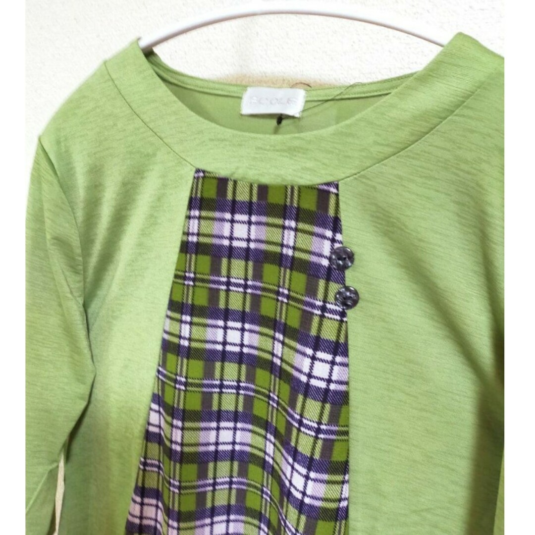 新品　レディース　ミセス　七分袖　Tシャツ　ブラウス　母の日 レディースのトップス(シャツ/ブラウス(長袖/七分))の商品写真