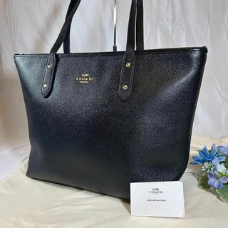 コーチ(COACH)の【極美品・未使用に近い】コーチ 58846トートバック レザー 黒 A4可(トートバッグ)