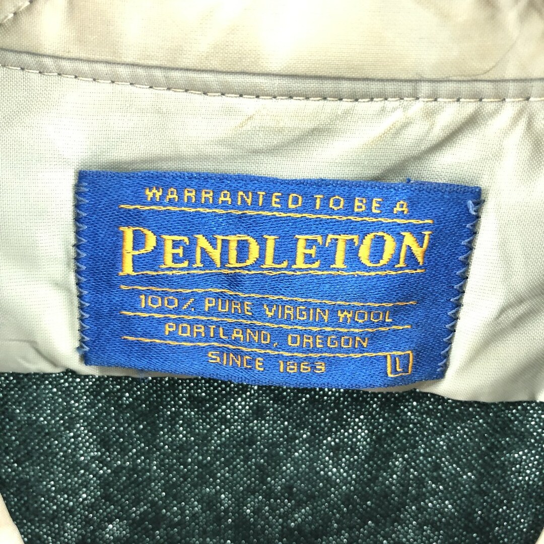 PENDLETON(ペンドルトン)の古着 ペンドルトン PENDLETON チェック柄 長袖 ウールシャツ USA製 メンズL ヴィンテージ /eaa385328 メンズのトップス(シャツ)の商品写真