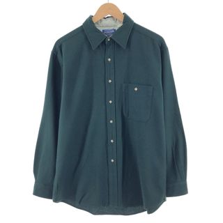 ペンドルトン(PENDLETON)の古着 ペンドルトン PENDLETON チェック柄 長袖 ウールシャツ USA製 メンズL ヴィンテージ /eaa385328(シャツ)