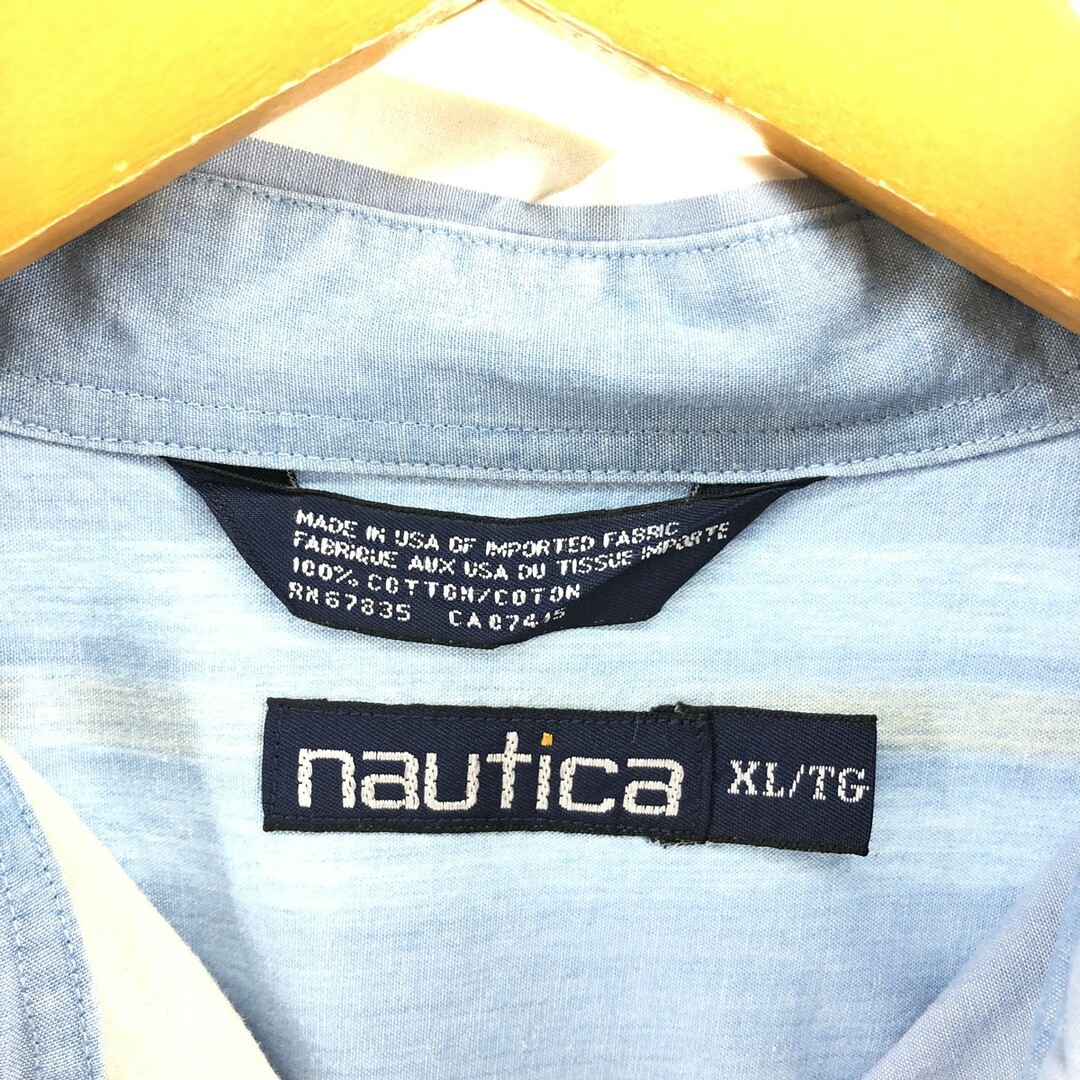 NAUTICA(ノーティカ)の古着 90年代 ノーティカ NAUTICA 長袖 ボタンダウンストライプシャツ USA製 メンズXXL ヴィンテージ /eaa385622 メンズのトップス(シャツ)の商品写真