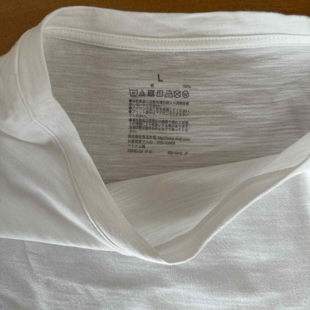 MUJI (無印良品)(ムジルシリョウヒン)の無印良品　フレンチスリーブTシャツ　L レディースのトップス(Tシャツ(半袖/袖なし))の商品写真