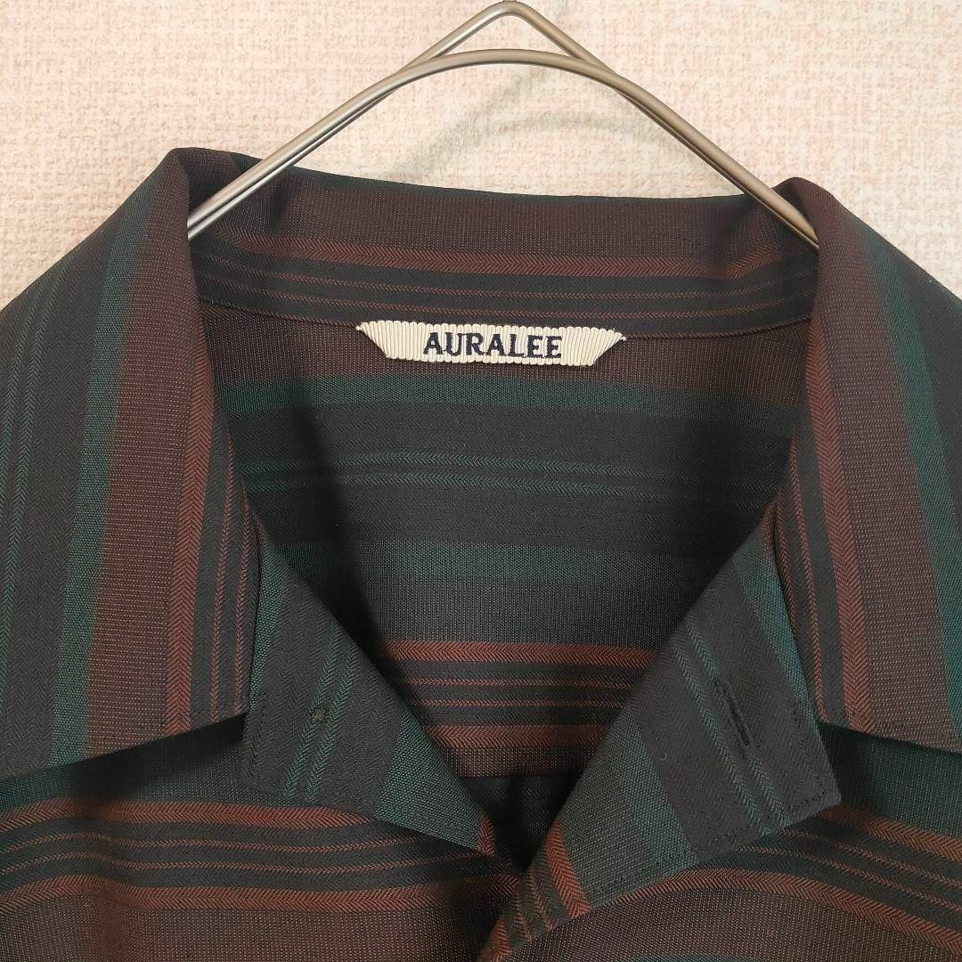 AURALEE(オーラリー)のAURALEE WOOL POLYESTER BORDER HALF メンズのトップス(シャツ)の商品写真