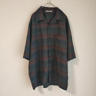 オーラリー(AURALEE)のAURALEE WOOL POLYESTER BORDER HALF(シャツ)