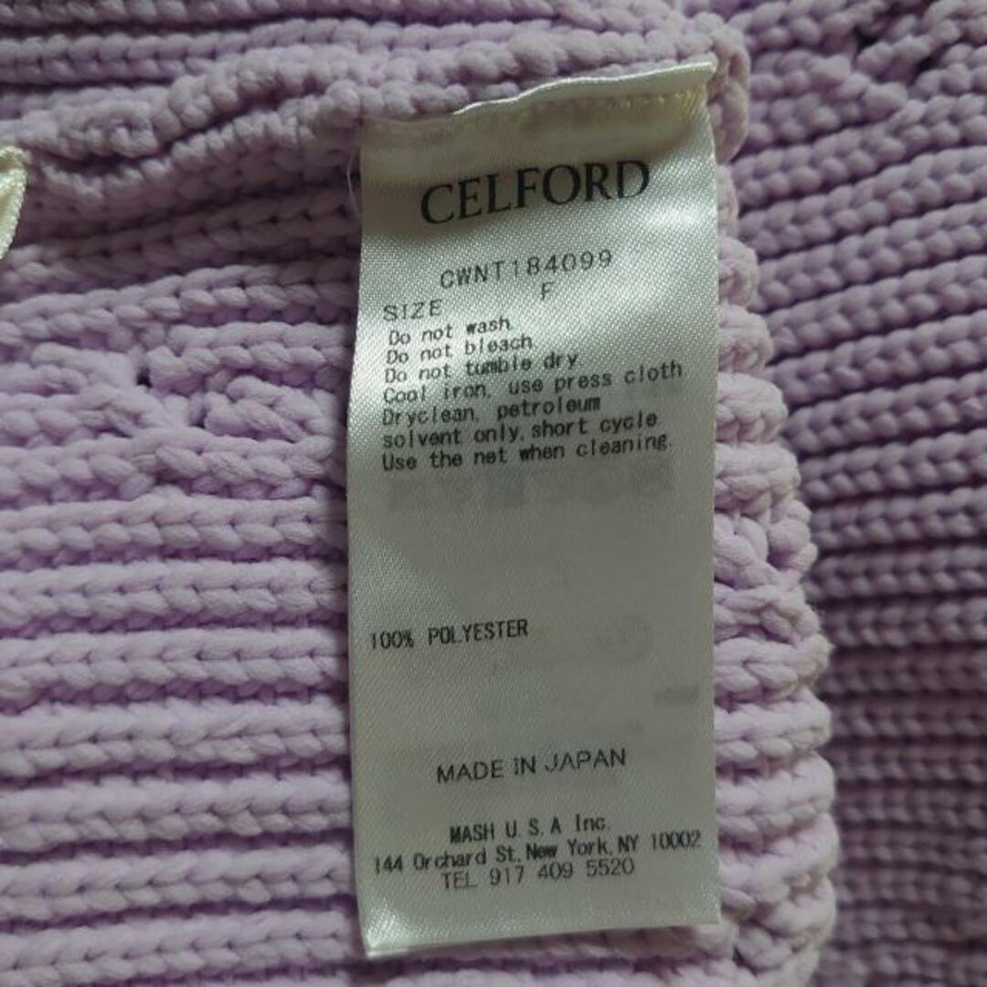 CELFORD(セルフォード)のCELFORD(セルフォード) 七分袖セーター サイズF レディース - ライトパープル クルーネック ポリエステル レディースのトップス(ニット/セーター)の商品写真
