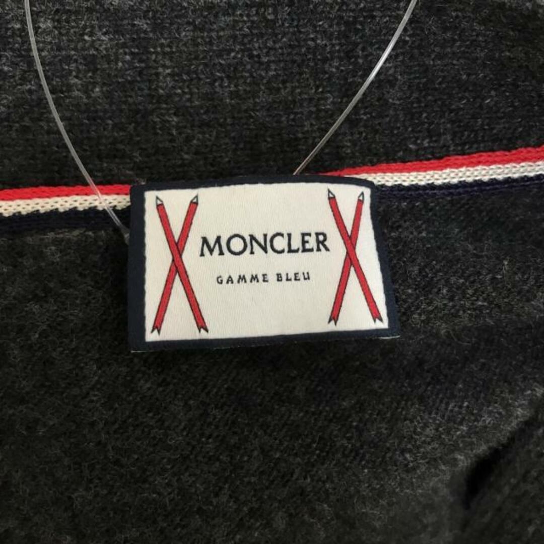 MONCLER(モンクレール)のMONCLER(モンクレール) カーディガン メンズ美品  - ダークグレー×グレー×黒 長袖/チェック柄 メンズのトップス(カーディガン)の商品写真