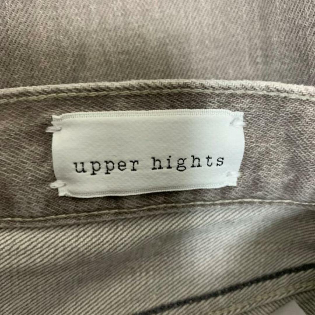 upper hights(アッパーハイツ) ジーンズ サイズ23 レディース - ダークブラウン×白 フルレングス レディースのパンツ(デニム/ジーンズ)の商品写真