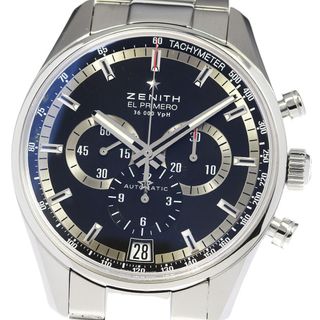 ゼニス(ZENITH)のゼニス ZENITH 03.2040.400/21.M2040 エルプリメロ 36000VPH クロノグラフ 自動巻き メンズ 良品 箱・保証書付き_813937(腕時計(アナログ))