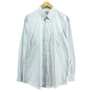 エルエルビーン(L.L.Bean)の古着 エルエルビーン L.L.Bean WRINKLE RESISTANT SLIGHTLY FITTED 長袖 ボタンダウンストライプシャツ メンズL /eaa385605(シャツ)