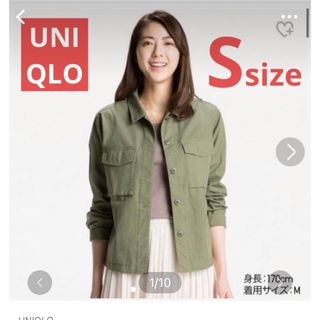 ユニクロ(UNIQLO)のUNIQLO レディース　Sサイズ　ミリタリーシャツ(シャツ/ブラウス(長袖/七分))