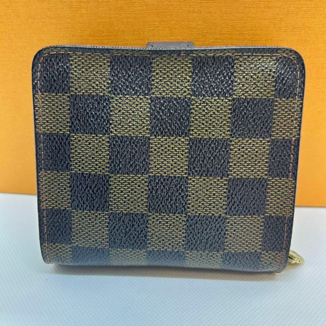 LOUIS VUITTON(ルイヴィトン)の【美品】ヴィトン 61668 二つ折り ユニセックス ダミエ コンパクト 茶 レディースのファッション小物(財布)の商品写真