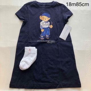 ラルフローレン(Ralph Lauren)の18m85cm ワンピース　紺　ベア　ラルフローレン(ワンピース)