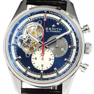 ゼニス(ZENITH)のゼニス ZENITH 03.2040.4061 エルプリメロ クロノマスター オープン 自動巻き メンズ 箱・保証書付き_811476(腕時計(アナログ))