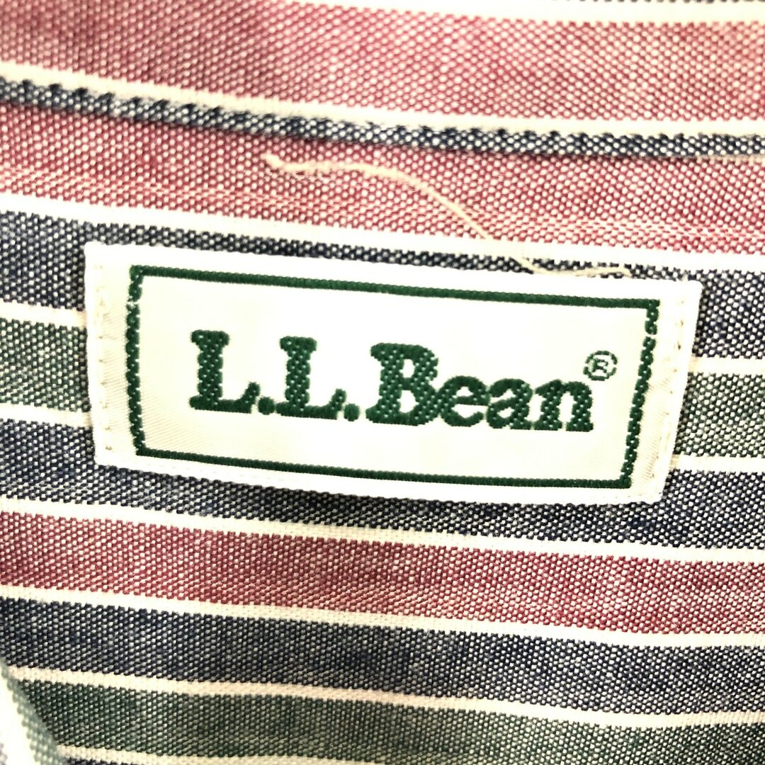 L.L.Bean(エルエルビーン)の古着 80年代 エルエルビーン L.L.Bean 長袖 ボタンダウンストライプシャツ USA製 メンズXL ヴィンテージ /eaa385336 メンズのトップス(シャツ)の商品写真
