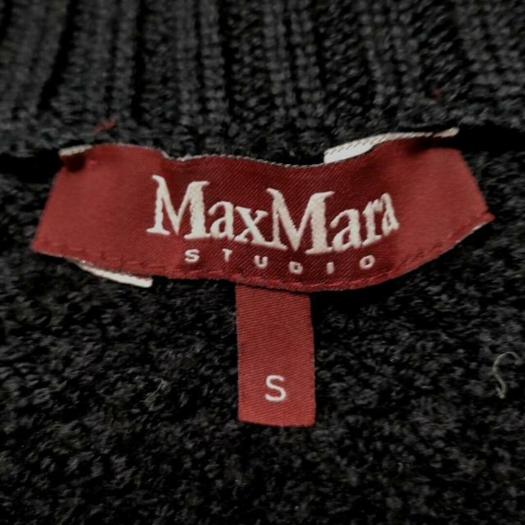 Max Mara STUDIO(マックスマーラスタジオ) コート サイズS レディース - 黒 半袖/ニット/秋/春 ウール レディースのジャケット/アウター(その他)の商品写真
