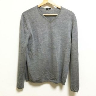 Cruciani(クルチアーニ) 長袖セーター サイズL メンズ美品  - グレー Vネック