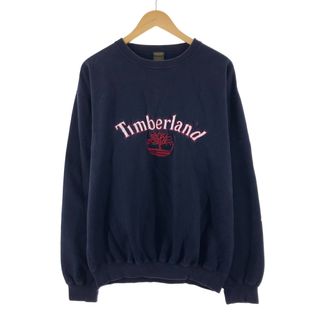 Timberland - 古着 ティンバーランド Timberland ロゴスウェット トレーナー メンズL /eaa385435