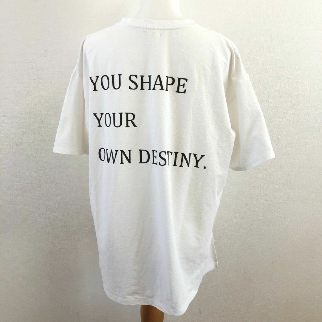 アプレジュールミニョン　半袖カットソー　LL　ホワイト　カジュアル　シンプル レディースのトップス(Tシャツ(半袖/袖なし))の商品写真