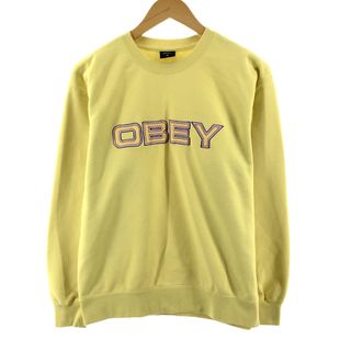 古着 OBEY ロゴスウェット トレーナー メンズM /eaa385440(スウェット)