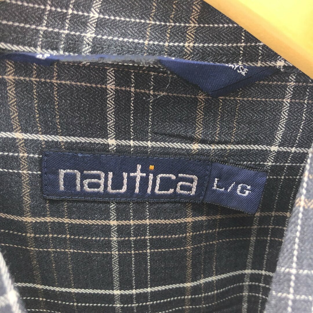 NAUTICA(ノーティカ)の古着 ノーティカ NAUTICA 長袖 ボタンダウンチェックシャツ メンズL /eaa385639 メンズのトップス(シャツ)の商品写真