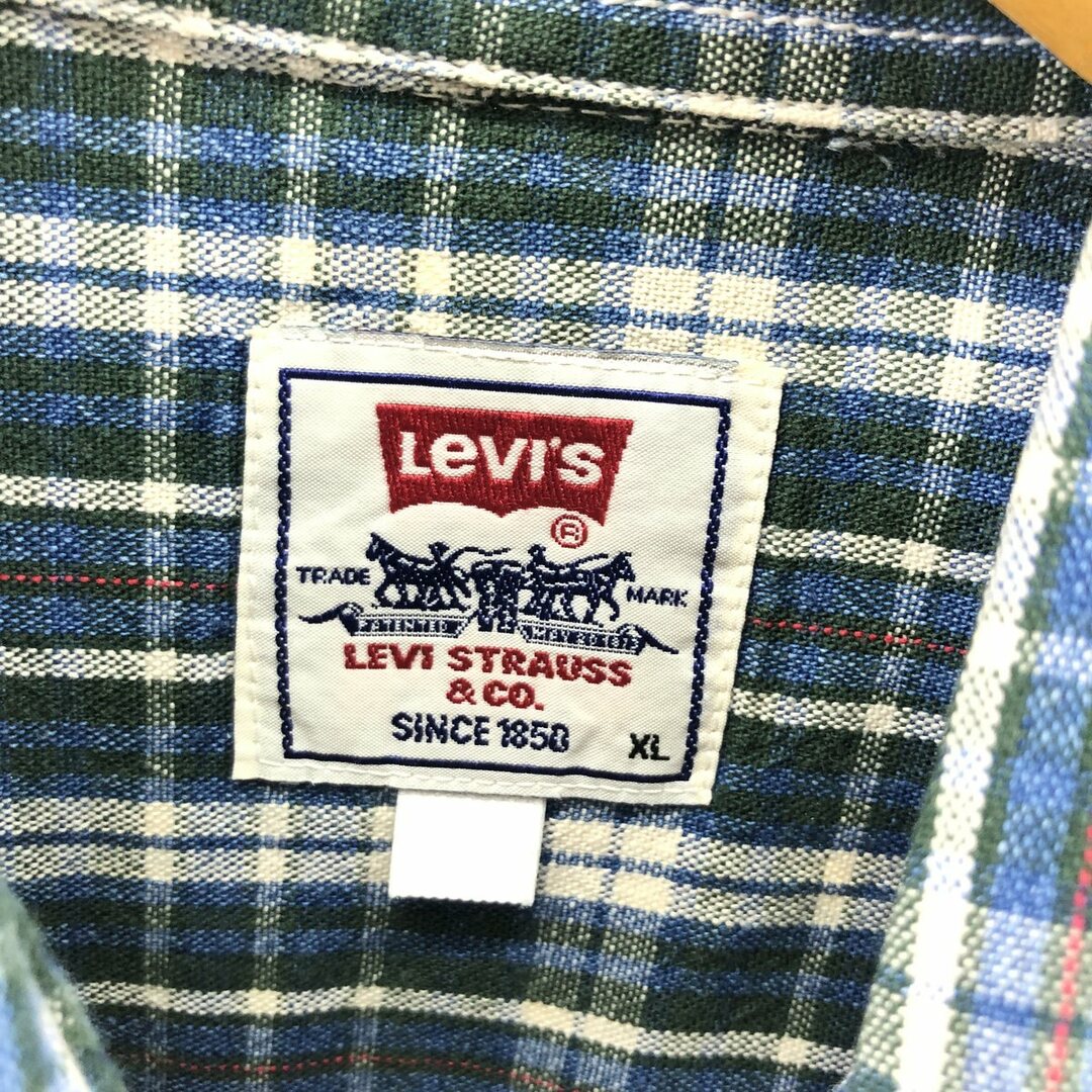 Levi's(リーバイス)の古着 リーバイス Levi's 長袖 ボタンダウンチェックシャツ メンズXL /eaa385645 メンズのトップス(シャツ)の商品写真