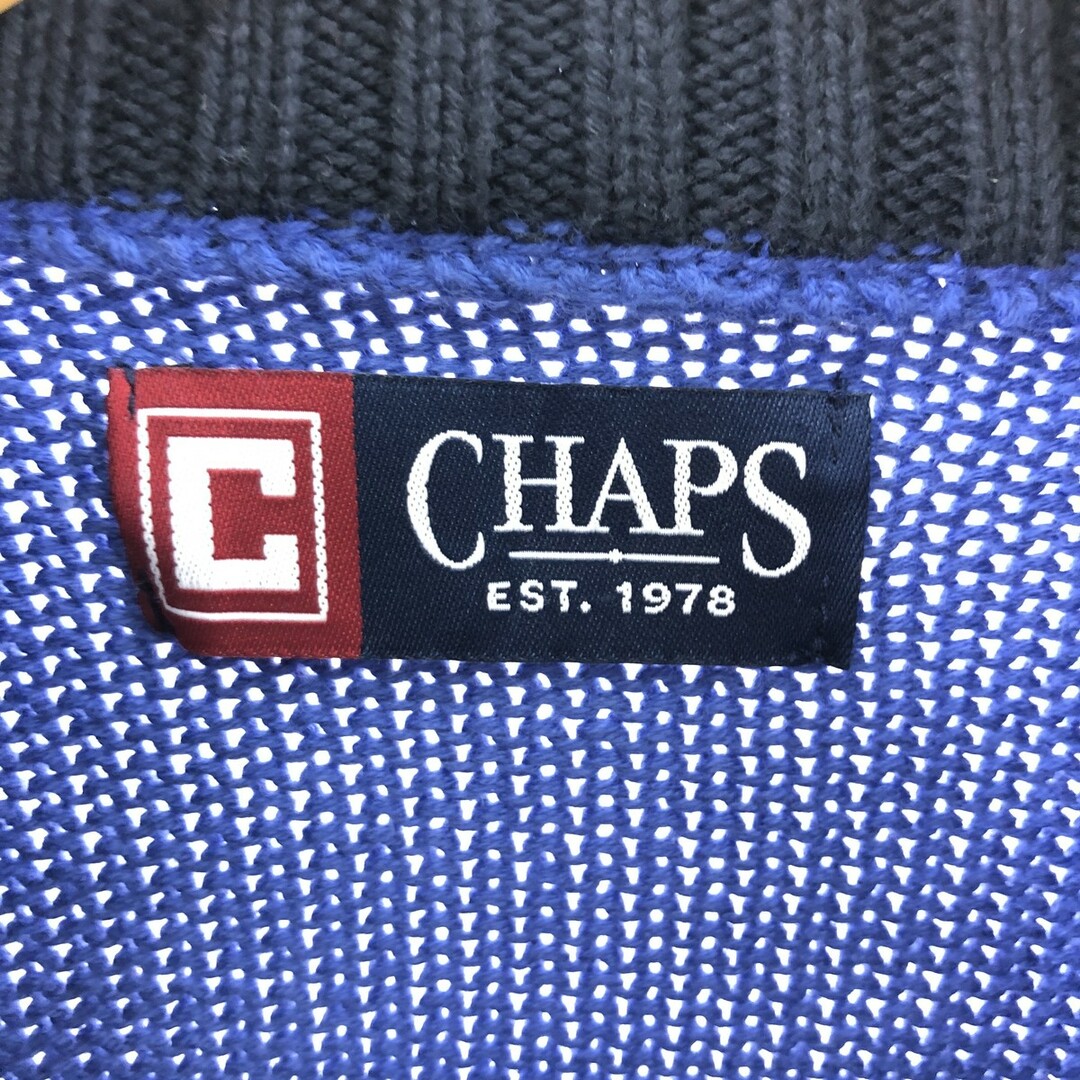 古着 チャップス CHAPS コットンニットハーフジップセーター メンズL /eaa344683 メンズのトップス(ニット/セーター)の商品写真