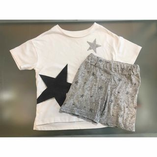 ハーフパンツ　半ズボン　コットン１００％　１００㎝　スター　Ｔシャツおまけ