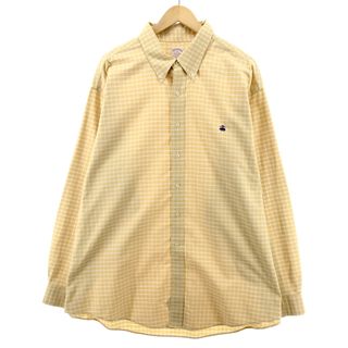 ブルックスブラザース(Brooks Brothers)の古着 ブルックスブラザーズ Brooks Brothers Est.1818 長袖 ギンガムチェック ボタンダウンシャツ メンズXXL /eaa385636(シャツ)