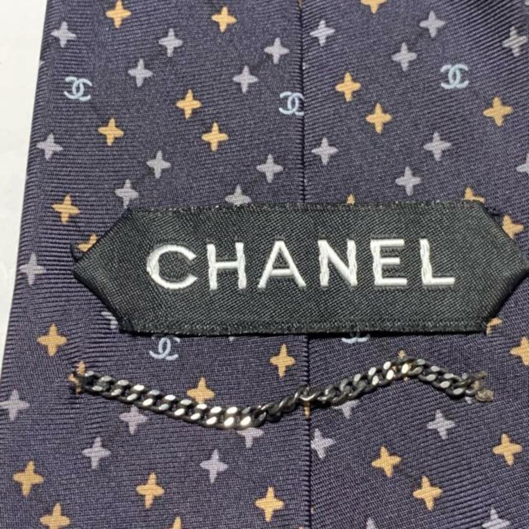 CHANEL(シャネル)のCHANEL(シャネル) ネクタイ メンズ ダークグレー×ベージュ×ライトグレー ココマーク メンズのファッション小物(ネクタイ)の商品写真