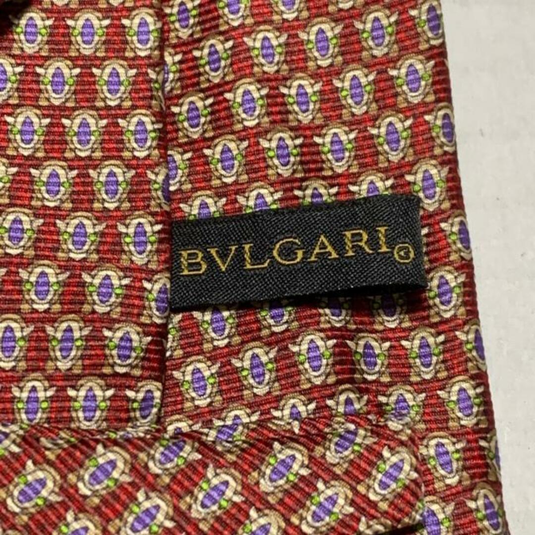 BVLGARI(ブルガリ)のBVLGARI(ブルガリ) ネクタイ メンズ レッド×パープル×マルチ メンズのファッション小物(ネクタイ)の商品写真