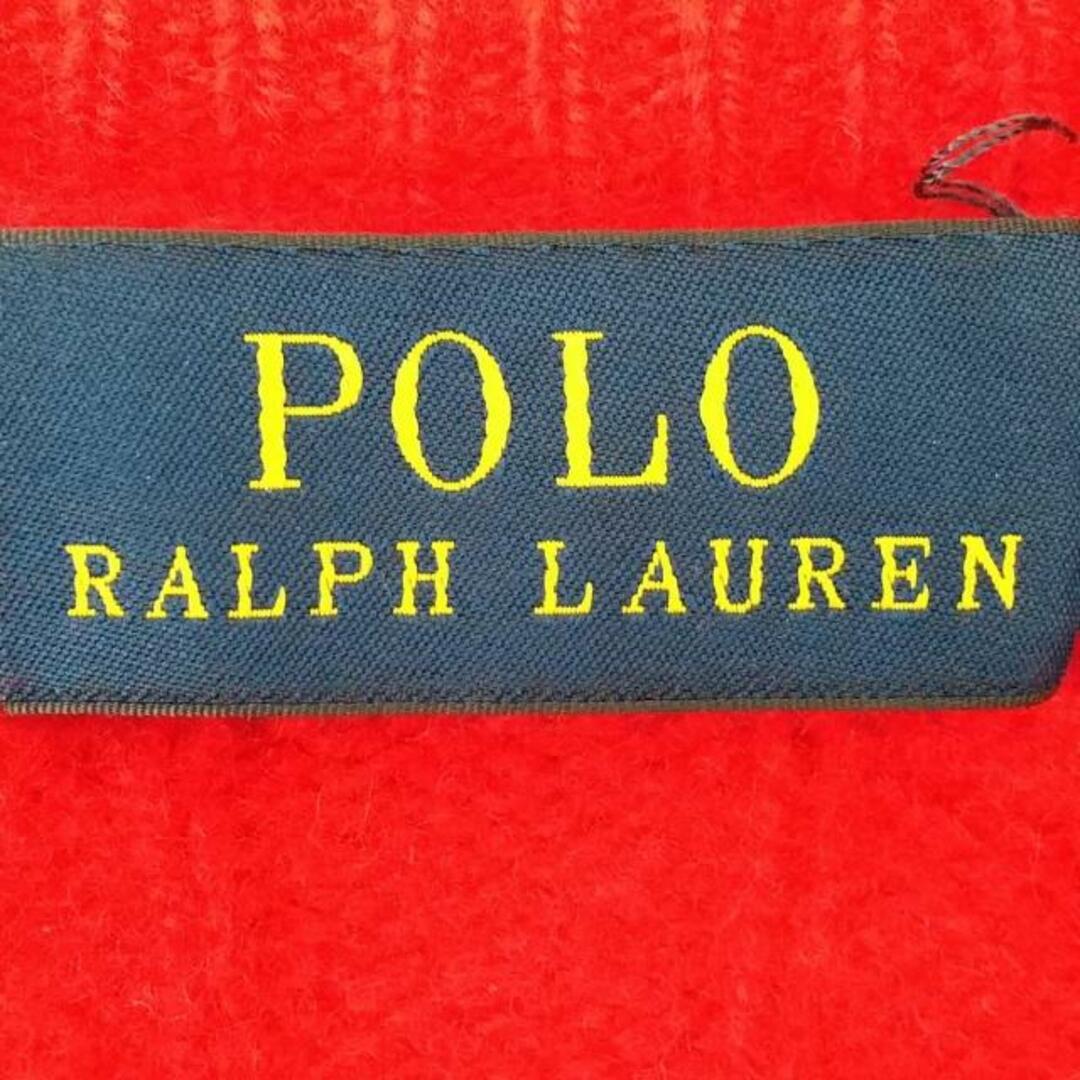 POLO RALPH LAUREN(ポロラルフローレン)のPOLObyRalphLauren(ポロラルフローレン) 長袖セーター サイズS レディース - レッド Vネック ウール、カシミヤ レディースのトップス(ニット/セーター)の商品写真