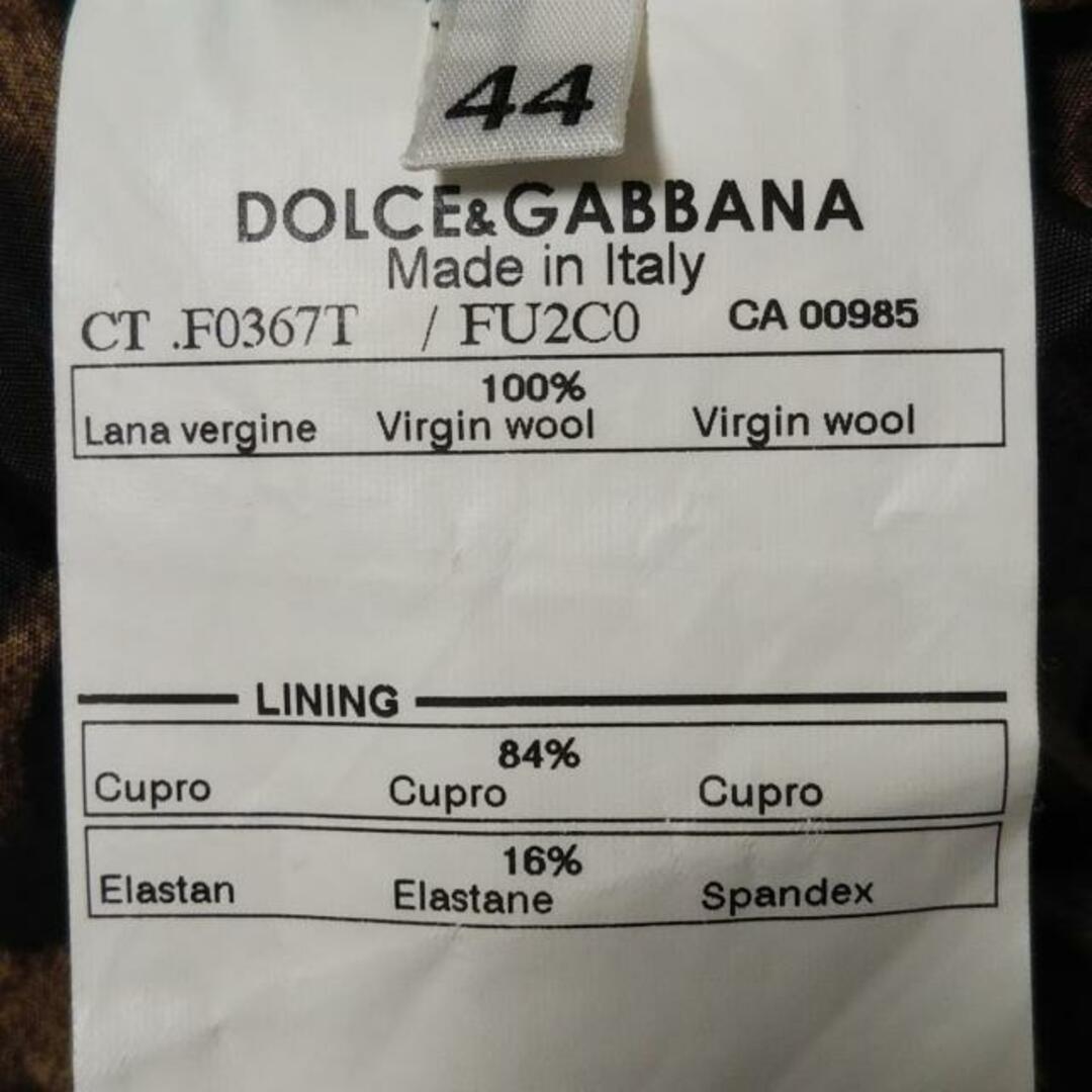 DOLCE&GABBANA(ドルチェアンドガッバーナ)のDOLCE&GABBANA(ドルチェアンドガッバーナ) コート サイズ44 L レディース美品  - 黒 長袖/秋/冬 ウール レディースのジャケット/アウター(その他)の商品写真