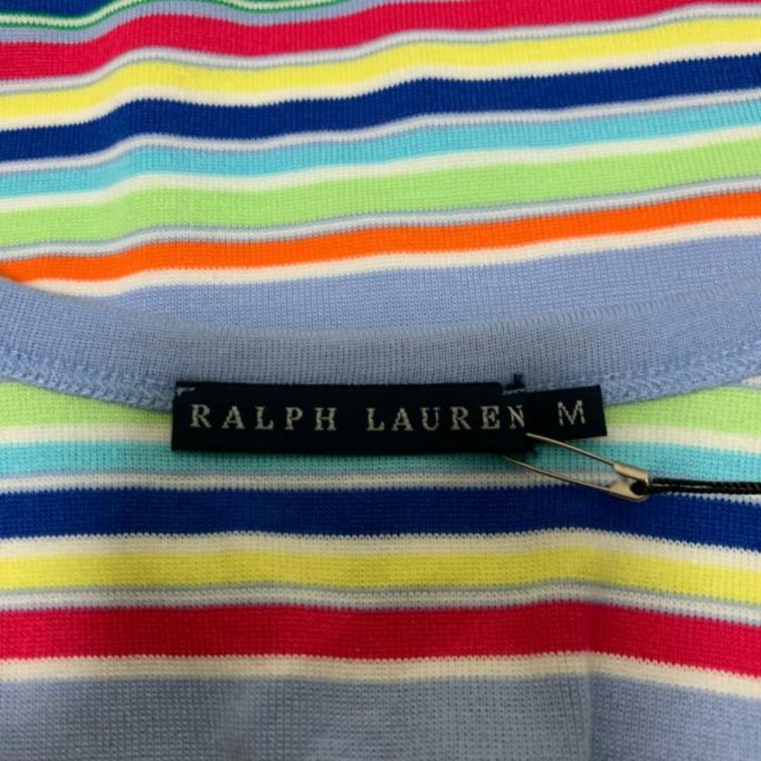 Ralph Lauren(ラルフローレン)のRalphLauren(ラルフローレン) ワンピース サイズM レディース美品  - ブルーグレー×ピンク×マルチ ノースリーブ/ロング/ボーダー レディースのワンピース(その他)の商品写真