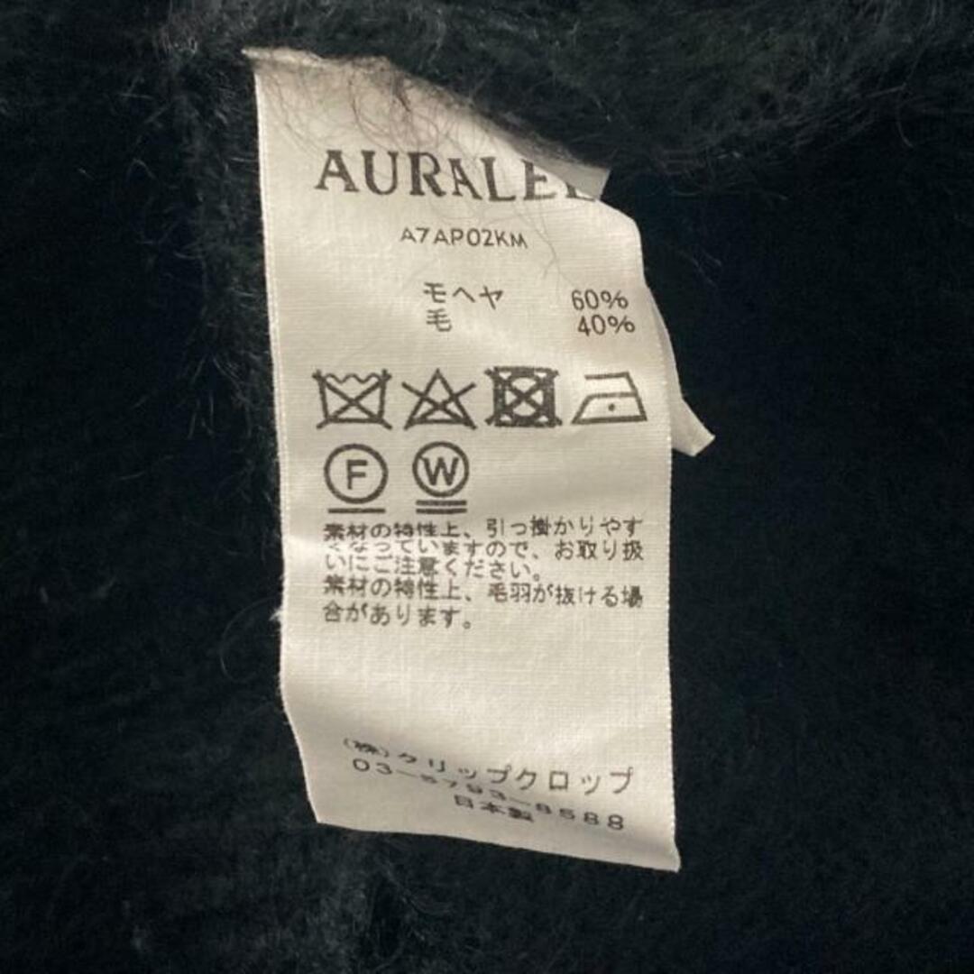 AURALEE(オーラリー)のAURALEE(オーラリー) 長袖セーター サイズ1 S レディース美品  - 黒 クルーネック レディースのトップス(ニット/セーター)の商品写真