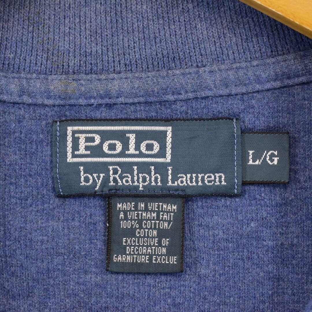 Ralph Lauren(ラルフローレン)の古着 ラルフローレン Ralph Lauren POLO by Ralph Lauren ハーフジップスウェットシャツ トレーナー メンズL /eaa330006 メンズのトップス(スウェット)の商品写真