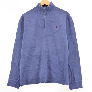 ラルフローレン(Ralph Lauren)の古着 ラルフローレン Ralph Lauren POLO by Ralph Lauren ハーフジップスウェットシャツ トレーナー メンズL /eaa330006(スウェット)