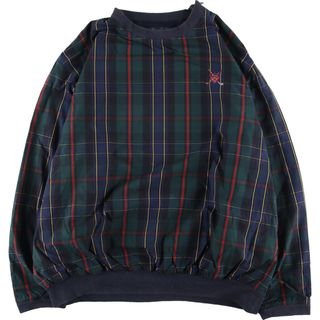 ラルフローレン(Ralph Lauren)の古着 90年代 ラルフローレン Ralph Lauren POLO by Ralph Lauren チェック柄 タータンチェック コットンプルオーバー USA製 メンズXL ヴィンテージ /eaa393766(その他)