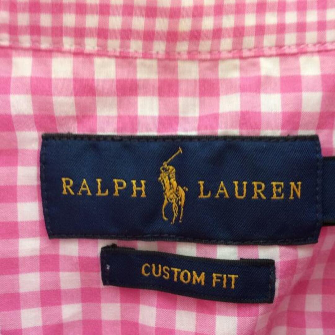 Ralph Lauren(ラルフローレン)のRalphLauren(ラルフローレン) 長袖シャツ サイズ10 メンズ - ピンク×白 チェック柄 メンズのトップス(シャツ)の商品写真